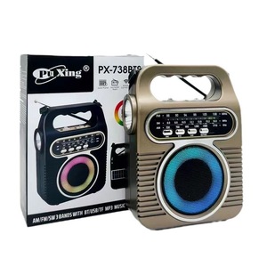 Radio portable solaire pleine bande PX-738BTS avec haut-parleur, lumières RGB, lampe torche et <span class=keywords><strong>subwoofer</strong></span> - Product Image 5