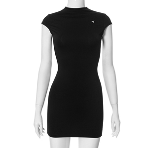 Spedizione veloce <span class=keywords><strong>nero</strong></span> abiti stretti corti da donna grandi senza schienale per donne eleganti Sexy - Product Image 4