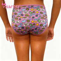 30012 #   Culottes fines en soie de lait de haute qualité, à fleurs, pour tous les jours, vente en gros d'usine, sous-vêtements pour filles et enfants