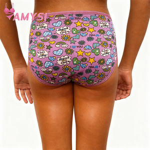 30012 #   Culottes fines en soie de lait de haute qualité, à fleurs, pour tous les jours, vente en gros d'usine, <span class=keywords><strong>sous</strong></span>-vêtements pour filles et enfants - Product Image 2