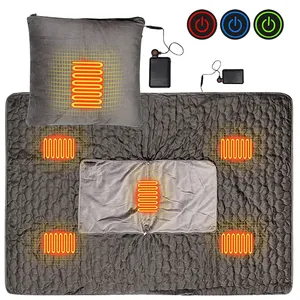 Usb Washable Thermal Heating Portable Heated Custom Heated Electric Blanket For Winter