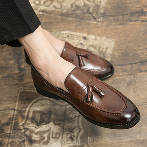 Zapatos de Vestir Casuales para Hombre, de Cuero, con Punta en Pico, Mocasines para Negocios, Sin Cordones, Ligeros, Antideslizantes, para las Cuatro Estaciones - Product Image 3