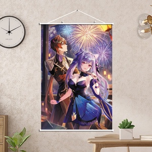 The genshin เกมสายฟ้าทั่วไปทั่วไป <span class=keywords><strong>Zhong</strong></span> Li ภาพวาดผ้าใบถ่ายโอนความร้อนแบนเนอร์ตกแต่งขนาดหลายขนาด - Product Image 2