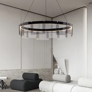 Luminaire LED minimaliste moderne en aluminium pour salon, lustre d'art, personnalité postmoderne, restaurant nordique créatif