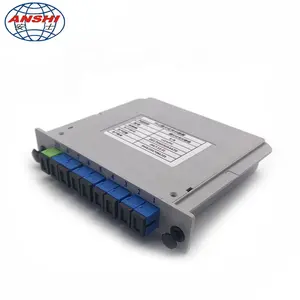 ANSHI 1x8 SC/UPC PLC 쪼개는 도구 FTTH LGX PLC 쪼개는 도구