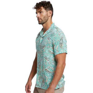 Automne demi-manches chemise de vacances Slim Fit Premium qualité 100% coton sergé fil teint orienté vers l'exportation pas cher imprimé en gros - Product Image 3