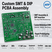 Ensamblaje de Placa de Circuito Impreso FR-4 de Doble Cara Personalizada DIP, Acabado de Superficie Sin Plomo HASL, Servicio Rápido de PCBA, MOQ 1 Pieza, 1.6 mm
