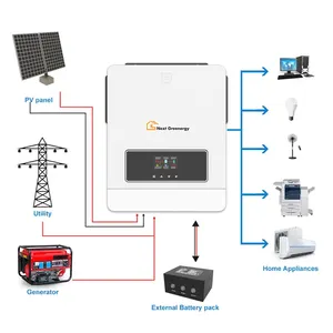 6KW 10KW 15KW 20KW 25KW 30KW On Off Grid Hybrid Inverter Pure Sine Wave With MPPT Solar Energy System Power Inverters For Home