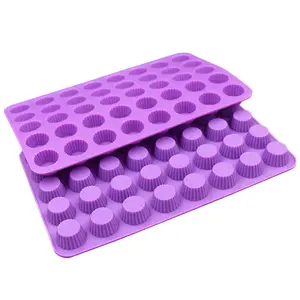 Custom 40-Cavity Reusable Heat-Resistant Silicone Muffin Baking Cups Non-Stick Cupcake Baking Mold Stocked Cake Tool