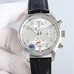 Reloj de pulsera para hombre, exquisito y elegante, de lujo, con esfera blanca, informal, deportivo, cronógrafo, con fecha, automático, mecánico - Product Image 1
