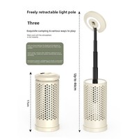 Lampe LED Rétractable de Camping et Pique-nique Nouveau Style, Vente en Gros et au Détail, Contrôle par Bouton, 3.7V, Étanche IP44, Intensité Variable, Chargement Type-C
