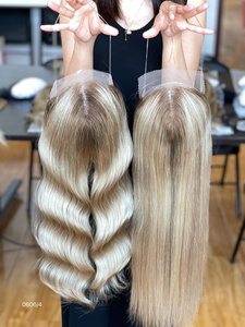 Cabello Humano Virgen Europeo a Precio de Fábrica para Pelucas Mini de Encaje Transparente 8*8, Nueva Coloración Rubio Platino, Densidad 130%-180% - Product Image 4