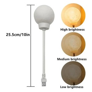 Lámpara Lunar LED, Luz Nocturna con Activación por Voz, 3 Temporizadores, 3 Colores Atenuables, Luz Decorativa Inteligente, Lámpara de Noche - Product Image 6