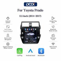 Radio para Auto con Pantalla Vertical de 12.1 Pulgadas para Toyota Prado (2014-2017), con Sistema Multimedia Inalámbrico Android Auto y CarPlay, Unidad Principal con Bluetooth