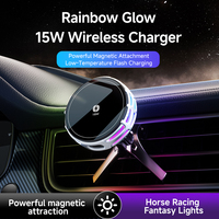 Support de téléphone magnétique sans fil en stock usine, chargeur rapide 15W, support universel pour grille d'aération de voiture pour la navigation