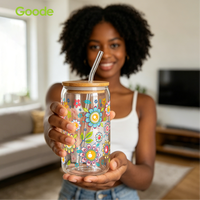 Autocollants pour gobelets Goode UV, imperméables, écologiques, durables, résistants aux rayures, résistants aux UV, brillants, en PET, 16 oz, personnalisés