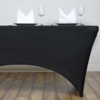 Nappe de table ajustée de qualité supérieure, décoration de mariage, fête de mariage, anniversaire, événement, nappe en spandex de couleur vive carrée