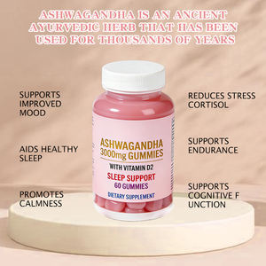 Caramelle Gommose Halal Naturali di Ashwagandha e L-Teanina, Integratore per il Sonno e il Miglioramento della Memoria - Product Image 3
