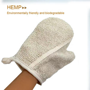 Guanti da Bagno Artigianali in Canapa e Cotone, Guanto Massaggiante Riutilizzabile alla Moda, Spugna Naturale Esfoliante per Rimuovere la Pelle Morta - Product Image 2