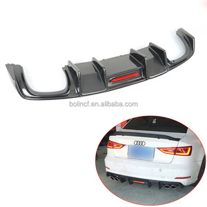 <span class=keywords><strong>K</strong></span> Style fibre de carbone voiture pare-chocs arrière lèvre Bodykit diffuseur becquet pour Audi A3 SLINE/S3 2014-2016 berline Version - Product Image 1