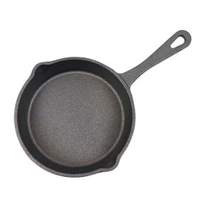 Özel dökme demir kum döküm servis ızgaraları demir mutfak yemek tencere kızartma tavaları Skillets - Product Image 4
