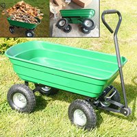 Chariot de jardin utilitaire à quatre roues Chariot de jardin en métal et en plastique pour les achats et le stockage OEM personnalisable