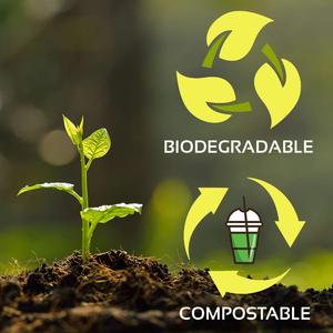 <span class=keywords><strong>Gobelet</strong></span> en plastique transparent compostable 100% en PLA personnalisé 12oz 16oz 24oz Gobelets en <span class=keywords><strong>bioplastique</strong></span> biodégradables Boba Bubble Milk Tea eau boisson froide - Product Image 2