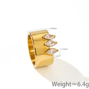 แหวนทรงมาร์คีส์ ดีไซน์เรียบหรู 1 วง สำหรับงานปาร์ตี้และสวมใส่ลำลอง - Product Image 5