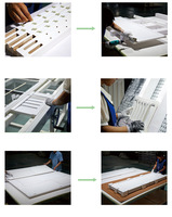 Persianas Plegables de PVC y Madera Maciza de Paulownia, Elegantes y Duraderas, Persianas Cuadradas de Madera para Puertas