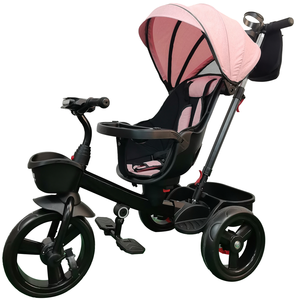 <span class=keywords><strong>Triciclo</strong></span> Metálico para Niños TC de 0 a 5 Años, Diseño Seguro, Reclinación Bidireccional, Rotación de <span class=keywords><strong>Asiento</strong></span> de 360°, Bandeja Desmontable - Product Image 2