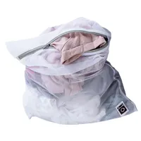 トラベルランドリーネットホワイト100% リサイクルポリエステル37x50cmビッグランドリーネット衣類ランドリーバッグ