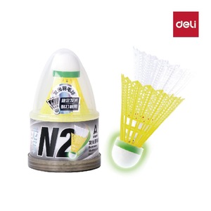 N2A Luminous <b>Badminton</b> Shuttlecocks Nylon Durable Training Yellow White PP Tube Packaging - Product Image 2