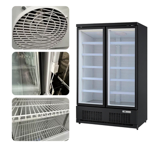 Duy nhất-nhiệt độ sầu riêng thịt nhiệt độ thấp Tủ đông trái cây cửa hàng dọc hiển thị không khí làm mát bằng sương giá miễn phí <span class=keywords><strong>Cooler</strong></span> LED chiếu sáng - Product Image 2