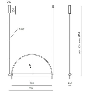 Minimalist Pendant <b>Light</b> Gold E27 LED Adjustable Height For Tea Room Lounge Restaurant Studio Villa Bar Island Counter Study - Product Image 4