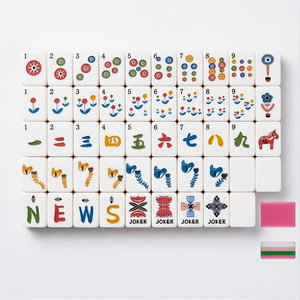 Juego de Fichas de Mahjong de Lujo, Ecológico, Portátil, Plegable, Resistente, <span class=keywords><strong>para</strong></span> 4 Jugadores, Juego de Interior, Regalo <span class=keywords><strong>para</strong></span> <span class=keywords><strong>Amigos</strong></span> y Familiares, Material Acrílico - Product Image 4