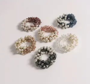 Crystal box frosted telephone line coil silicon crystal hair tie