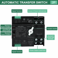 Module de Commutation Automatique/Manuelle (ATS) Solaire PV - Commutateur de Transfert Dédicacé 2P 32A 63A pour Alimentation Ininterrompue
