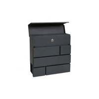 Boîte aux lettres murale en acier au design moderne, antivol, durable, avec des éléments décoratifs, pour usage résidentiel et commercial