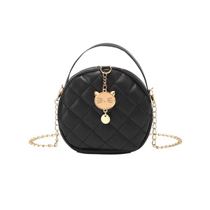 Luxury Vintage Retro Style Designer Mini Waterproof Portable Crossbody Sling Women Stylish Diamond Plaid PU Open Bag - Product Image 5