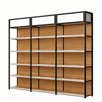 Étagères de présentation de supermarché modulaires double face robustes et réglables, rayonnages de stockage métalliques pour la vente au détail