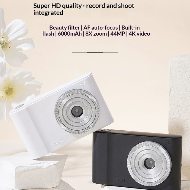 E01 Dual Lens 2"-3" Screen Selfie Party Use Portable Mini Camcorder Displacement Image Stabilization HD CCD Digital Camera