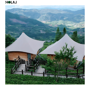 Tente de <span class=keywords><strong>camping</strong></span> de luxe tout-terrain professionnelle avec cadre en acier, tissu en toile PVC, utilisation quatre saisons, simple pour <span class=keywords><strong>les</strong></span> stations balnéaires tropicales - Product Image 2