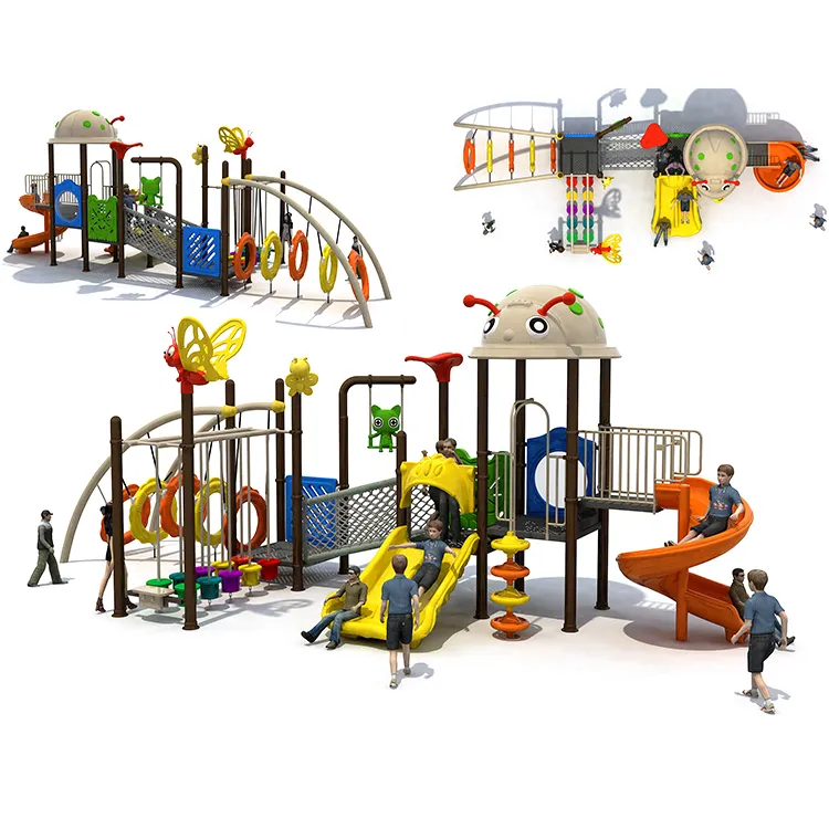 Toboggan et balançoire pour bébé parc d'attractions manèges équipement parc à thème balançoire pour enfants aire de jeux extérieure pour enfants