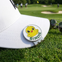 Marqueur de balle de golf magnétique à clipser sur chapeau, logo personnalisé, métal, divers designs, vente en gros, accessoires de sport de golf XINGYANG GBM14 25MM