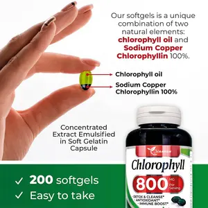 Private Label Chlorophyll Softgels Capsules Detox Cleanse Greens Supplements Chlorophyll Pills Capsules