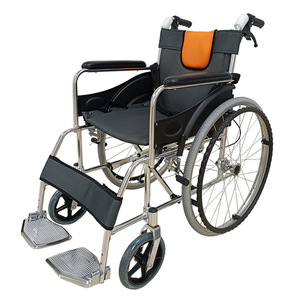 Fauteuil roulant pliable léger Foshan RJ-W868LJ en acier haute teneur en carbone, chariot manuel pour personnes âgées et handicapées - Product Image 2