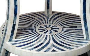 Mesa de Centro de Lujo con Incrustaciones de Hueso Verde y Blanco, Hecha a Mano, para Uso en el Hogar y Hoteles, al Mejor Precio del Mercado - Product Image 3