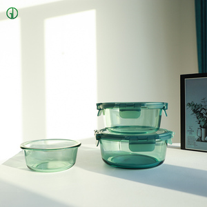 Juego de Recipientes de Vidrio de Borosilicato con Tapa Hermética para Almacenamiento de Alimentos de Cocina, Recipientes Herméticos para Lonchera de Adultos, Venta al por Mayor Personalizada - Product Image 4