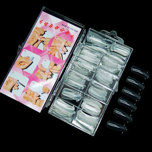 <span class=keywords><strong>Rosalind</strong></span> Nail Supplies Manicure 100 pcs/set Artificial Poly Gel Fakenail Tips Clear Acrylic Uñas postizas Modelo para extensión de uñas - Product Image 3