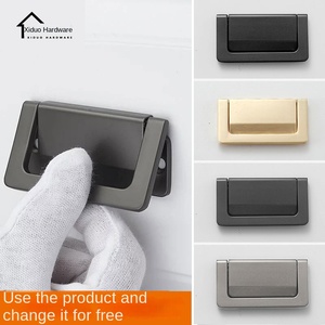 Puxador de Gaveta Moderno Ultrafino de Zinco para Sala de Estar Escura, Invisível, Sem Furos, para Armário de TV, Criado-Mudo, Mesa de Cabeceira e Mesa de Leitura - Product Image 2